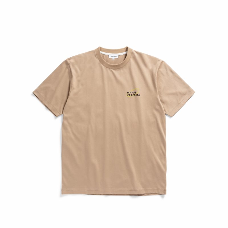 NORSE PROJECTS X MAYUMI Johannes Logo T-Shirt - Khaki Front