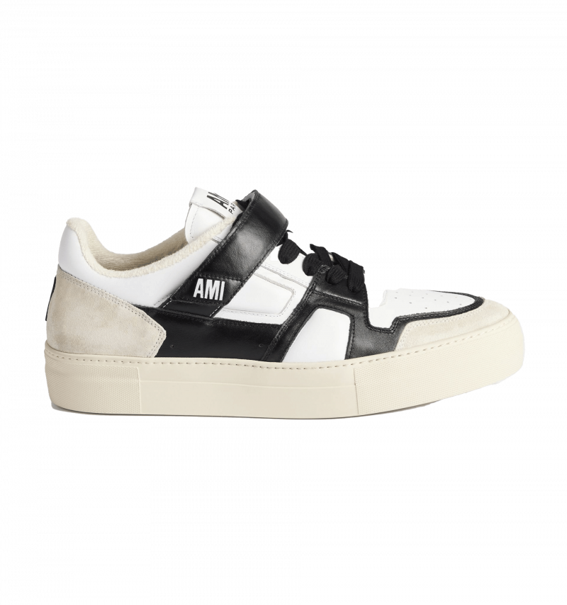 AMI PARIS Ami De Couer Low Top Sneakers - Hvid/Sort Side