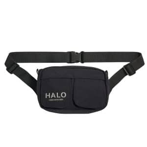 HALO Nylon Waist Bag - Sort Front