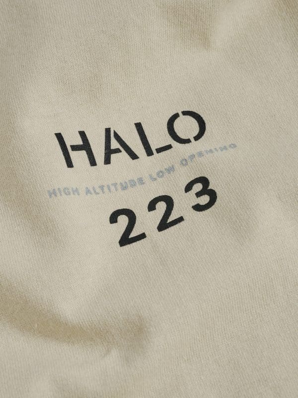 HALO Heavy Graphic Tee - Oyster Gray Details