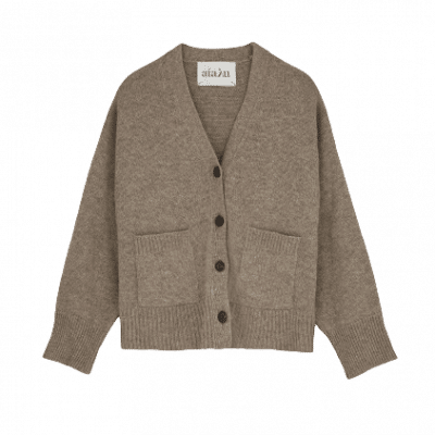 AIAYU Cora Cardigan - Pure Soil Front