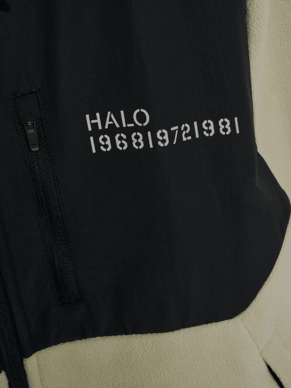 HALO Blocked Zip Fleece - Gray Green Close Up