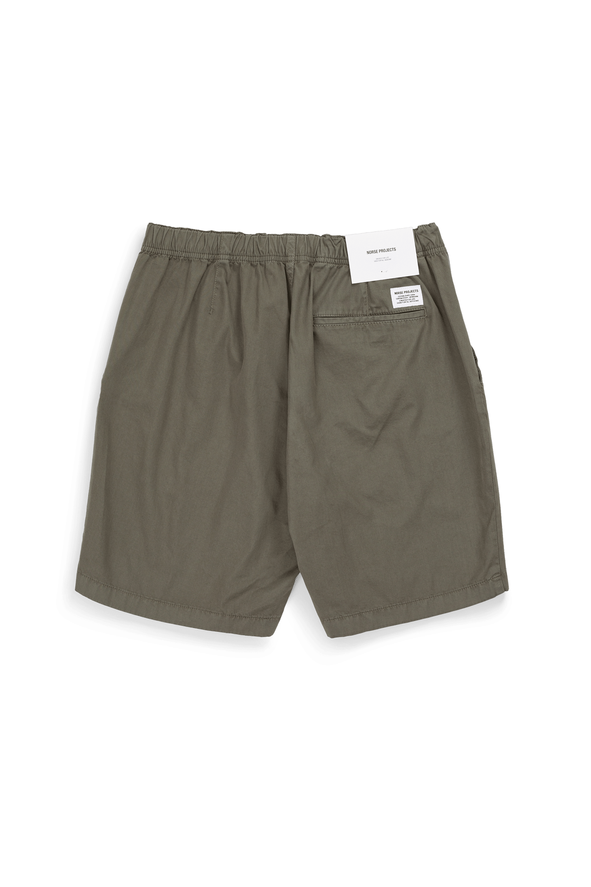 NORSE PROJECTS Ezra Light Twill Shorts - Dried Green Back