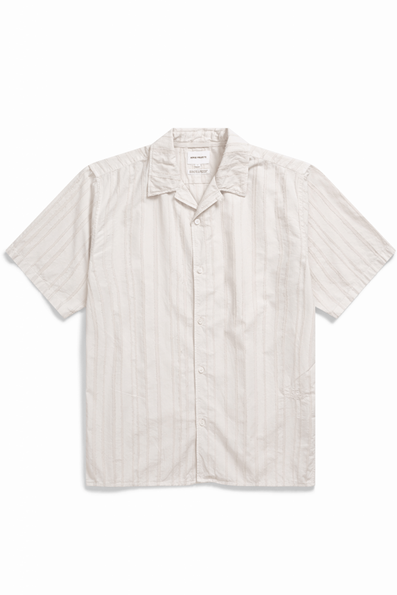 NORSE PROJECTS Carsten Stripe - Marble White Front