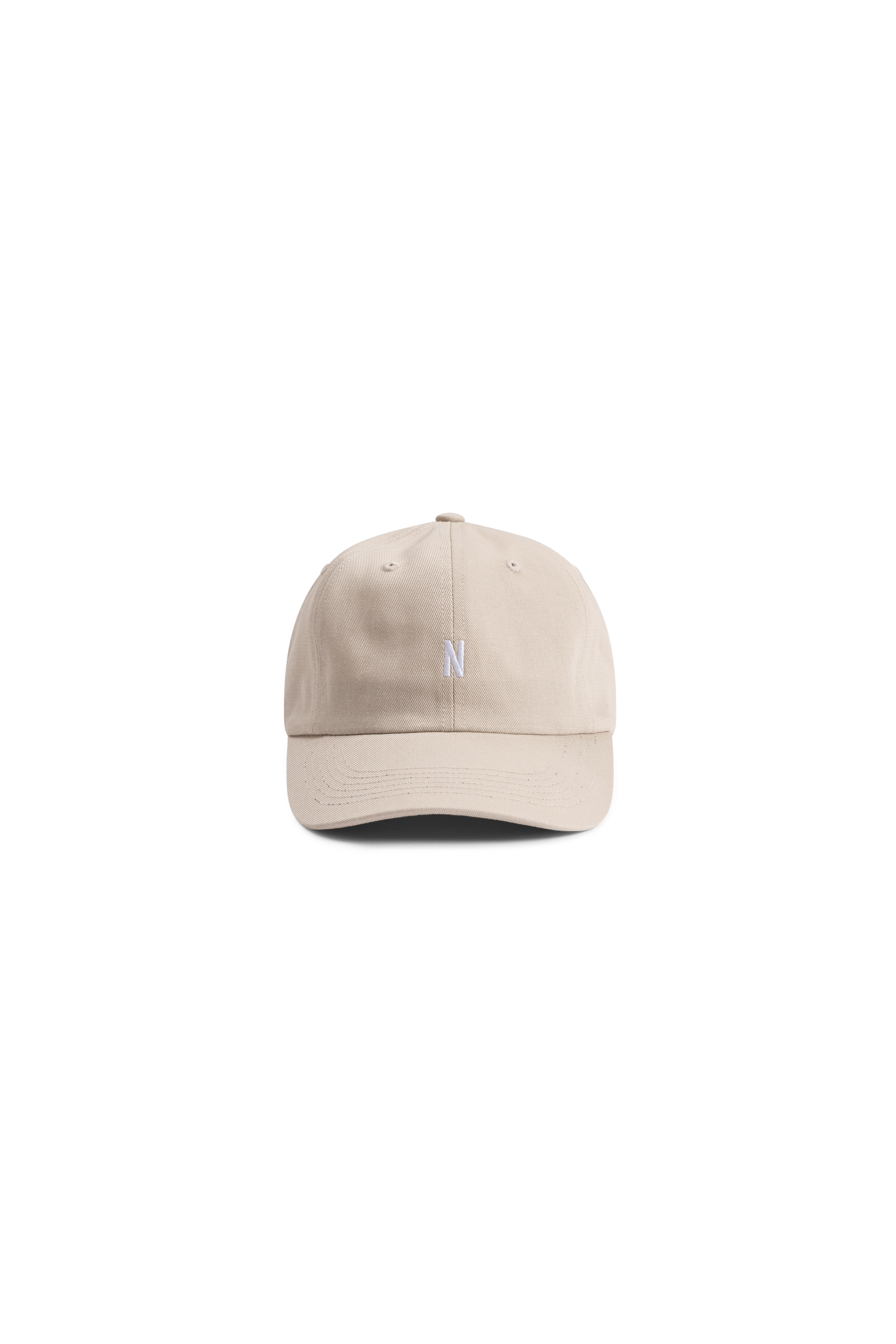 NORSE PROJECTS Twill Sports Cap - Marble White Front