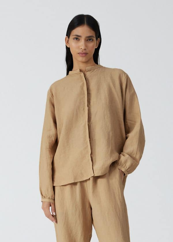 AIAYU Bibi Shirt Linen - Risotto Model