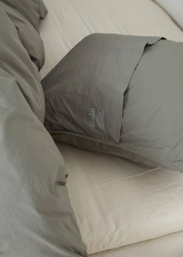 AIAYU Duvet Set 140x200 - Khaki Green Pillow