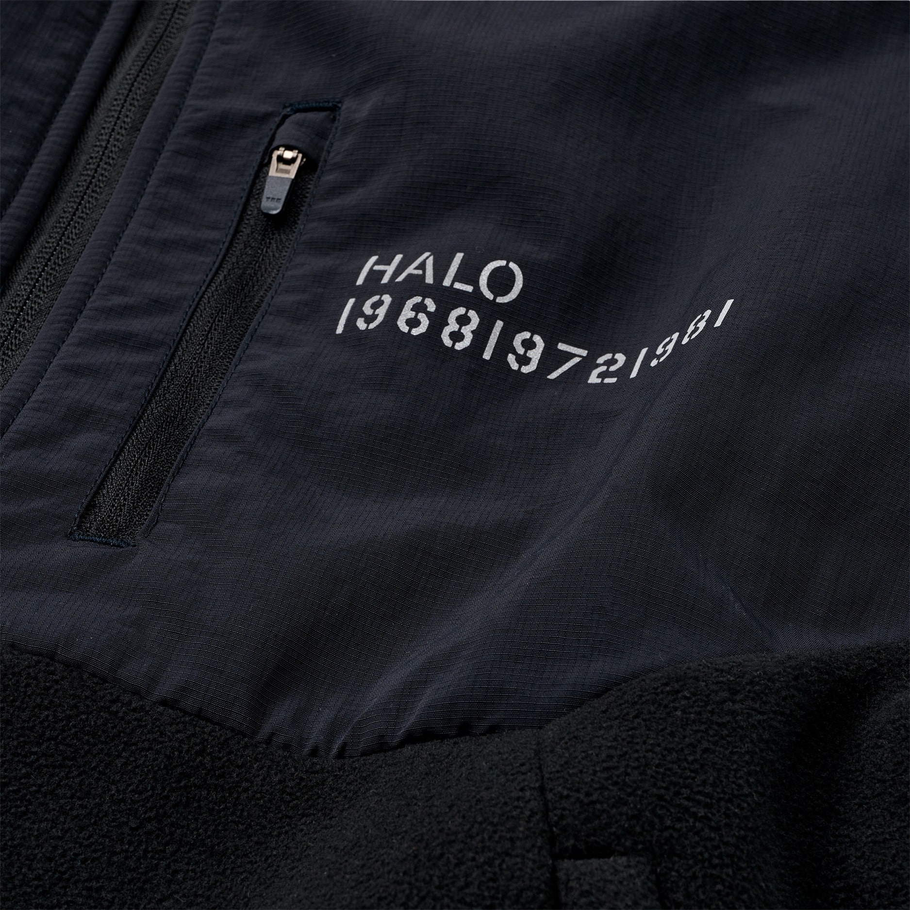 HALO Blocked Zip Fleece - Black Details