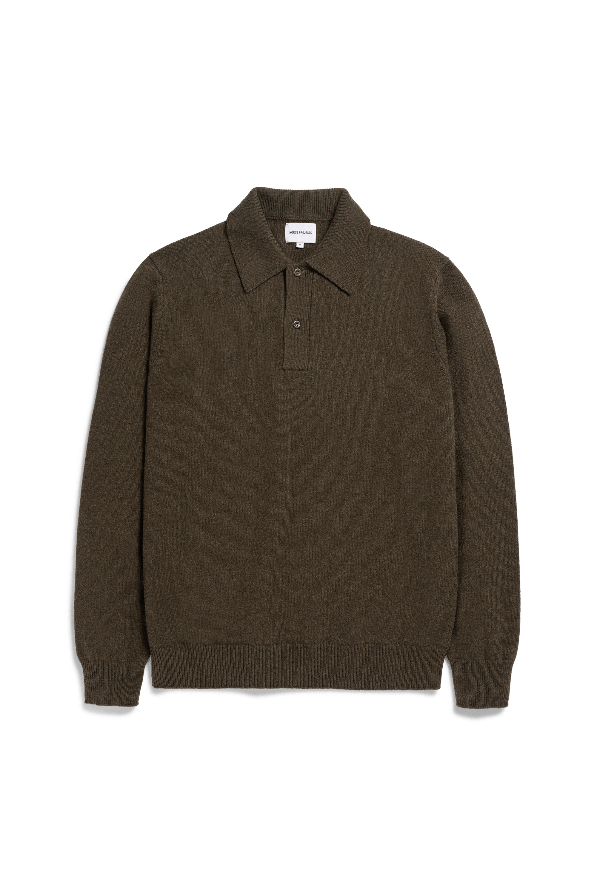 NORSE PROJECTS Marco Merino Lambswool Polo - Truffle