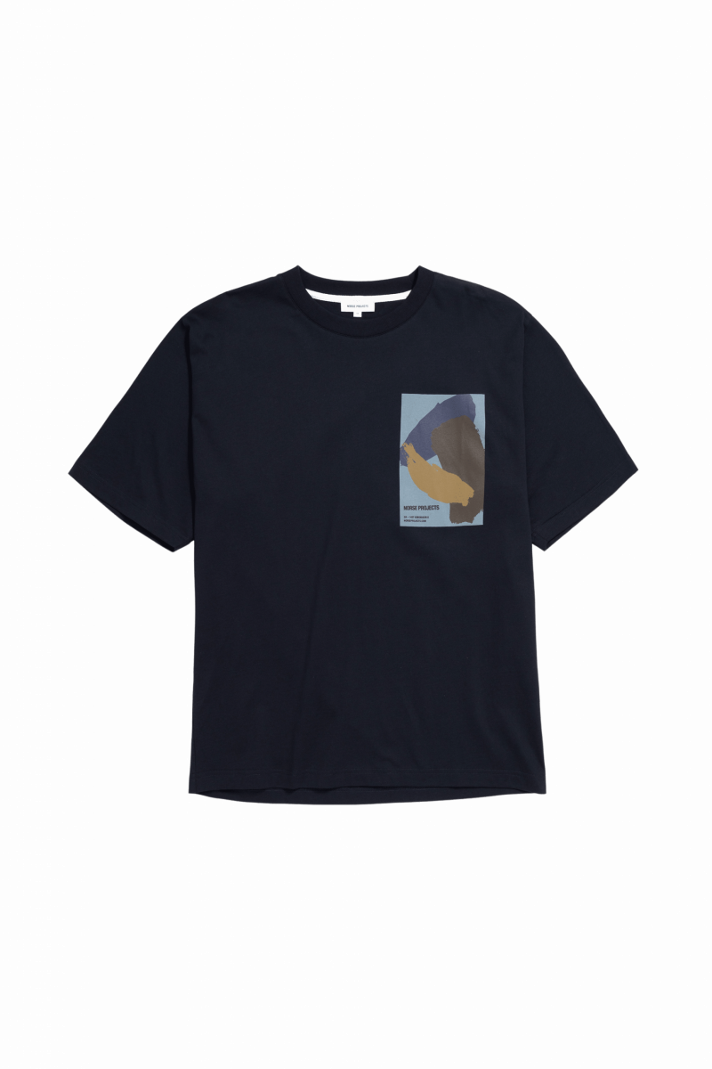 NORSE PROJECTS Simon Loose Brush T-Shirt - Dark Navy