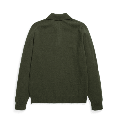 NORSE PROJECTS Marco Merino Lambswool Polo - Army Green Back