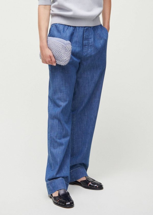 AIAYU Miles Pant Denim - Blue Jeans Model