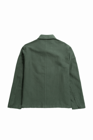 NORSE PROJECTS Tyge Cotton Linen Overshirt - Spruce Green Back