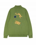 PALMES Garden Zip Sweatshirt - Green Back