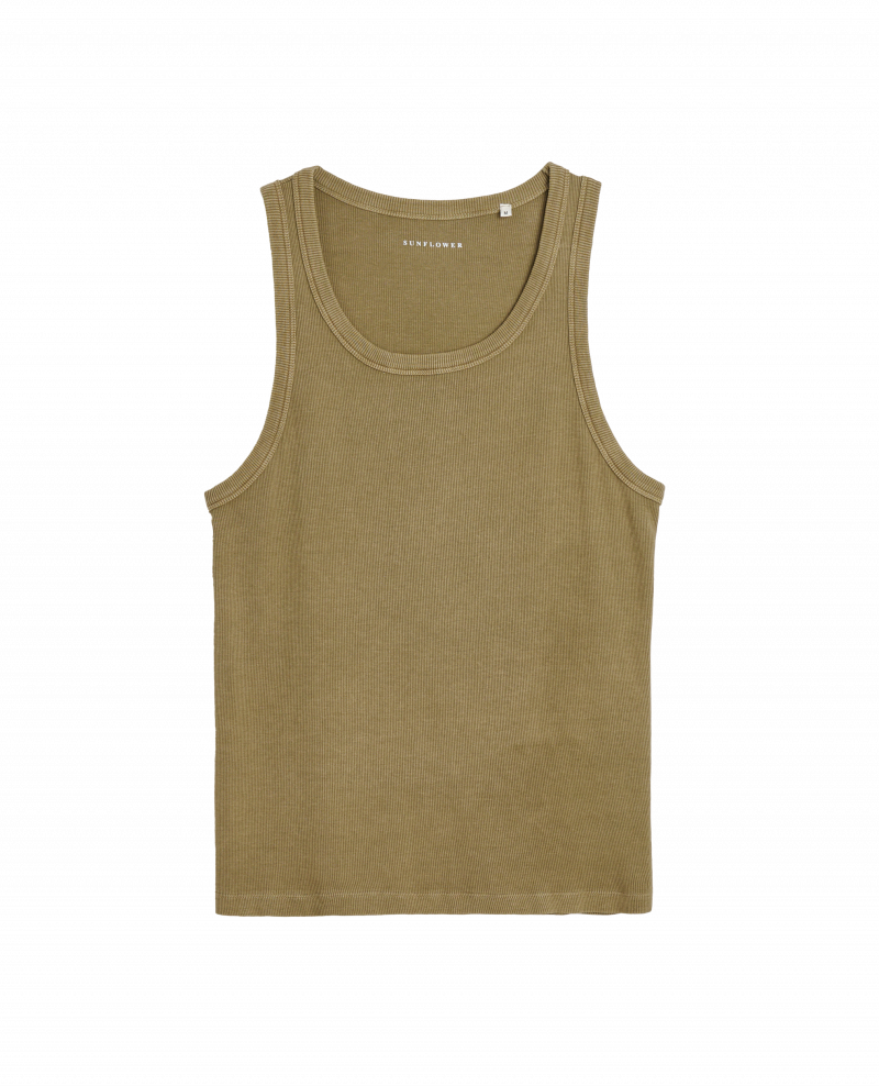 SUNFLOWER Rib Tank Top - Khaki