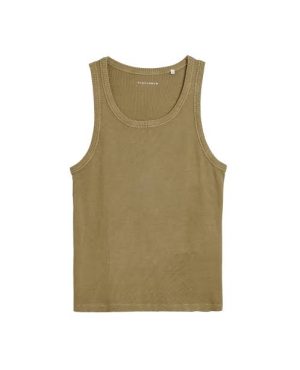 SUNFLOWER Rib Tank Top - Khaki