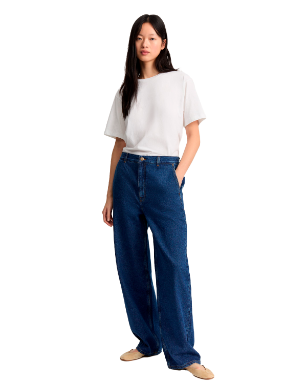 AIAYU Carlo Midwaist Wide Jeans - Mid Blue - Billede 3