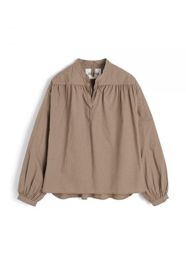 Aiayu Heaven Check Shirt - Mix Fossil