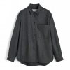 AIAYU Lynette Shirt Fine Wool - Dark Grey