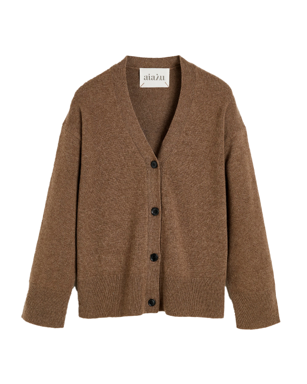 Aiayu Flora Cardigan - Pure Dark Brown