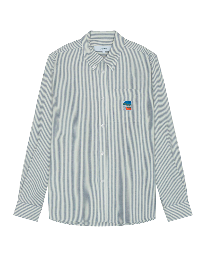 PALMES Deuce Oxford Shirt - Blue Stripe