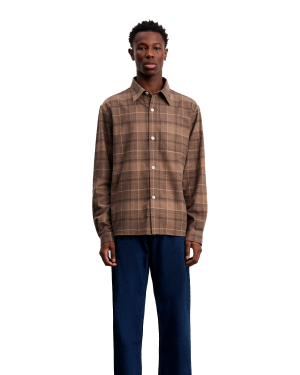 ANOTHER ASPECT Shirt 4.0 - Light Brown Check