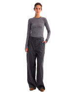 ROHE Wide Leg Trousers - Grey