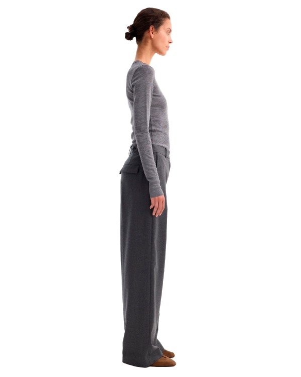 ROHE Wide Leg Trousers - Grey