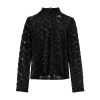 RÓHE Lace Turtleneck Top - Black