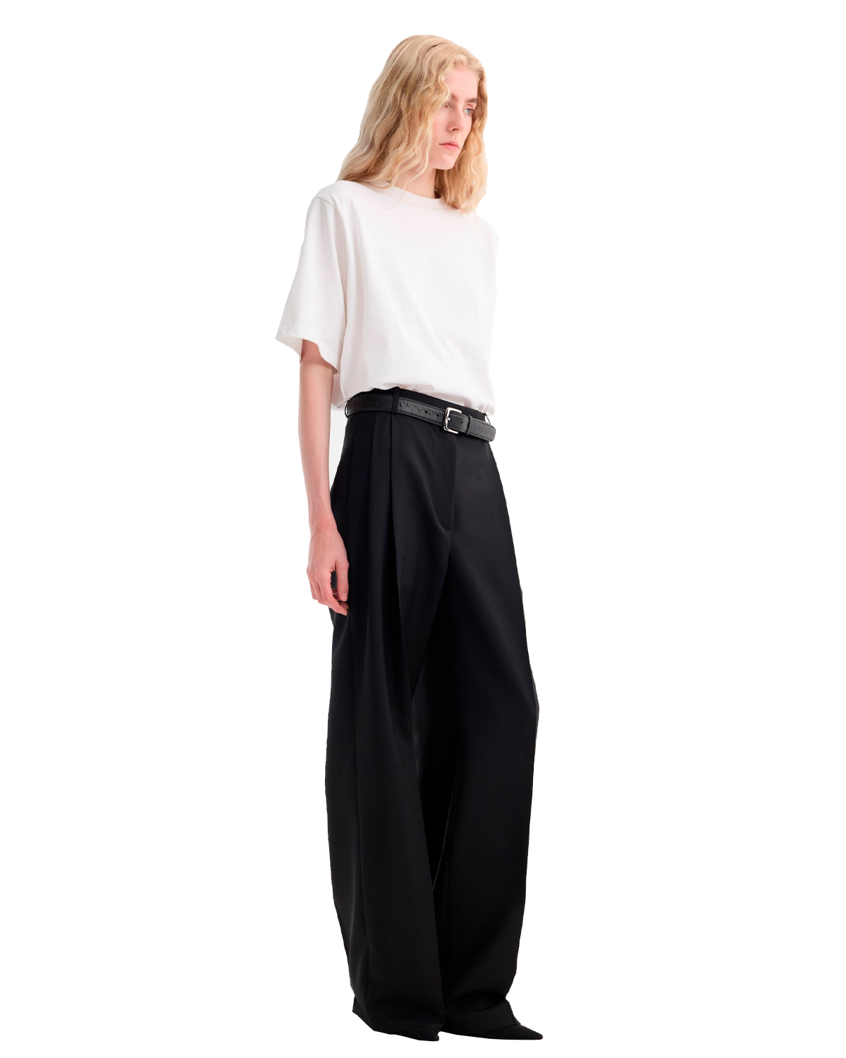 ROHE Mid Waist Tailored Trousers - Black