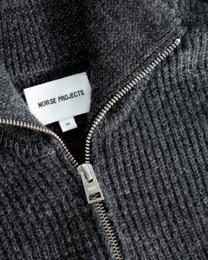 NORSE PROJECTS Hagen Full Zip - Grey Melange