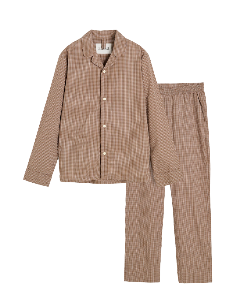 AIAYU Classic Pyjamas Check - Mix fossil