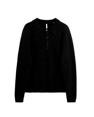 Sunflower A25 Mohair Polo - Black