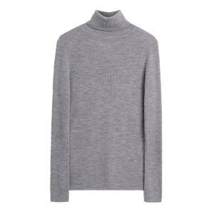 Sunflower A25 Merino Rib Turtle Neck - Grey Melange