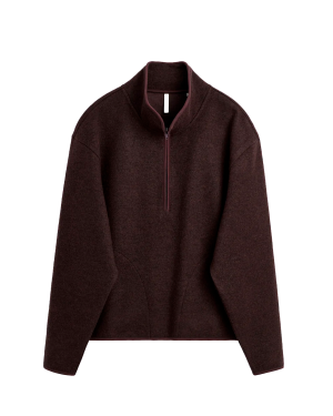 Sunflower Wool Half Zip - Brown