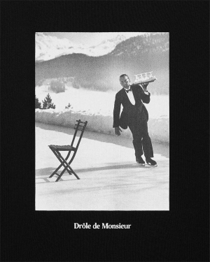 DRÔLE DE MONSIEUR Le T-shirt Ice Skating Waiter - Black