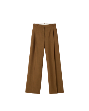 RÒHE Relaxed Straight Trouser - Golden Brown
