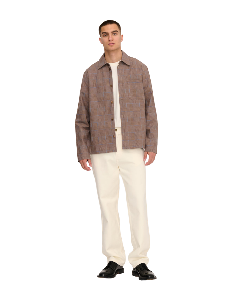 PALMES Glen Overshirt - Brown
