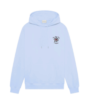 DRÔLE DE MONSIEUR Hoodie Slogan Rose - Light Blue