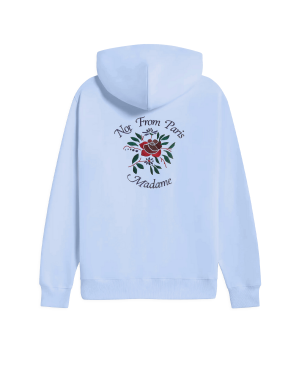 DRÔLE DE MONSIEUR Hoodie Slogan Rose - Light Blue