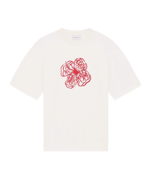 DRÔLE DE MONSIEUR T-shirt Slogan Hibiscus - Off White