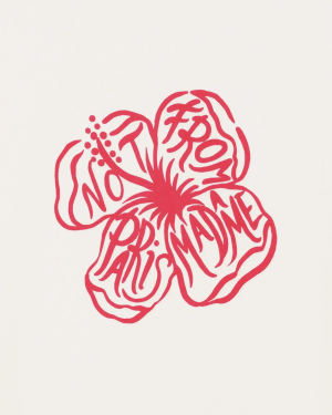 DRÔLE DE MONSIEUR T-shirt Slogan Hibiscus - Off White