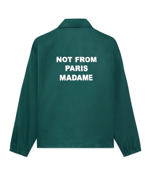 Drole Slogan Jacket - Dark Green
