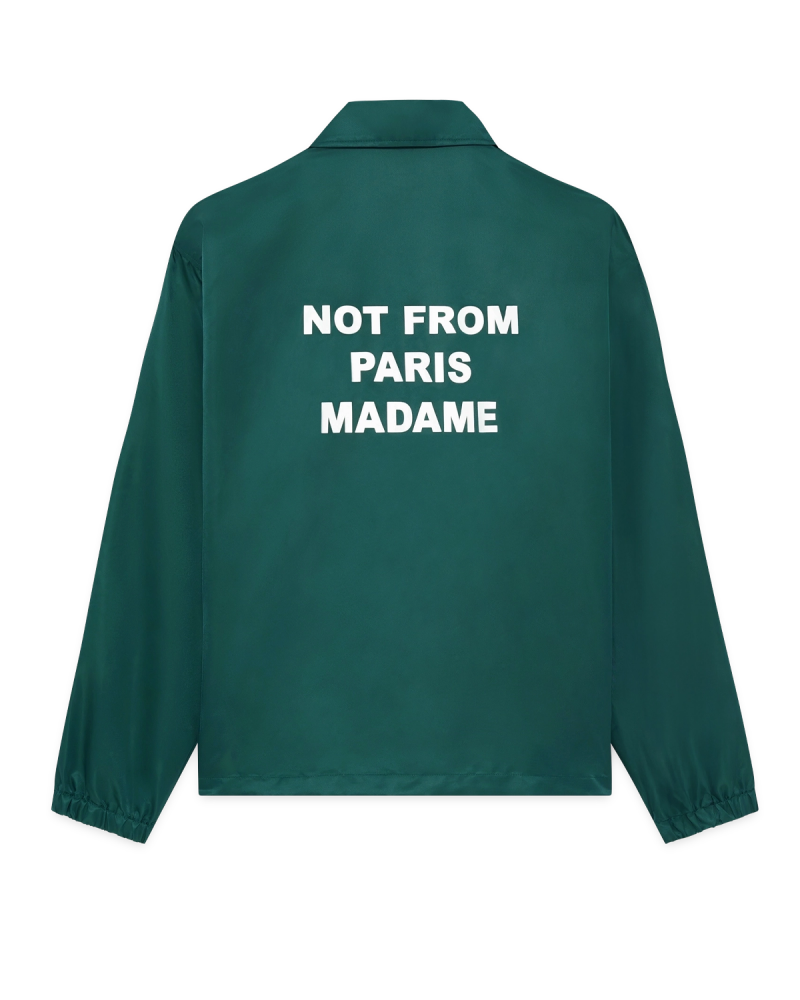 Drole Slogan Jacket - Dark Green