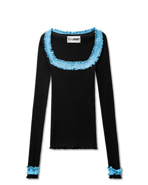 OPÉRASPORT Rosie Seamless Top - Black/Blue