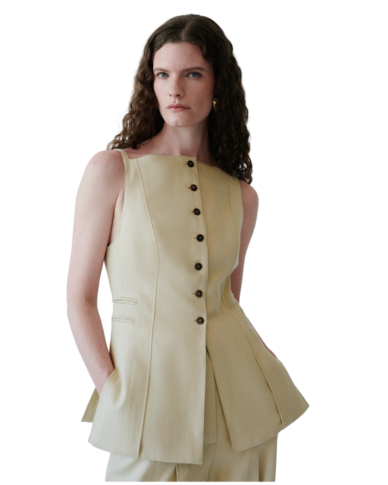 IVY OAK Jacobina Fitted Vest - Wood Pulp