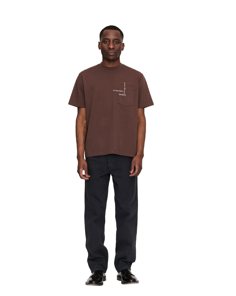 PALMES Ramus Pocket T-shirt - Brown