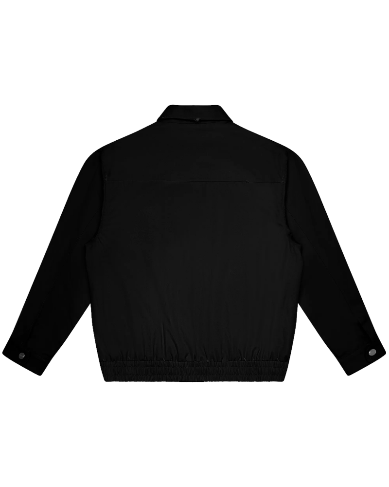 BRAMS FRUIT Script Logo Distressed Jacket - Black