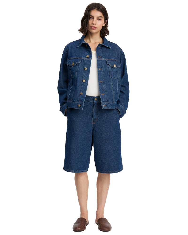 AIAYU Cleo Denim Jacket - Mid Blue