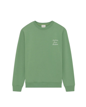 DRÔLE DE MONSIEUR Sweatshirt Slogan Calligraphy - Light Green